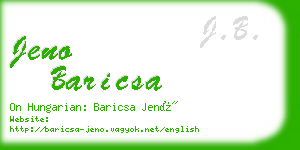 jeno baricsa business card